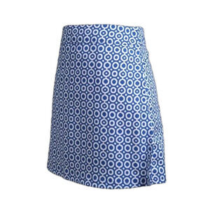 Rip Skirt Hawaii - Size Large - Blue and White Circle Print